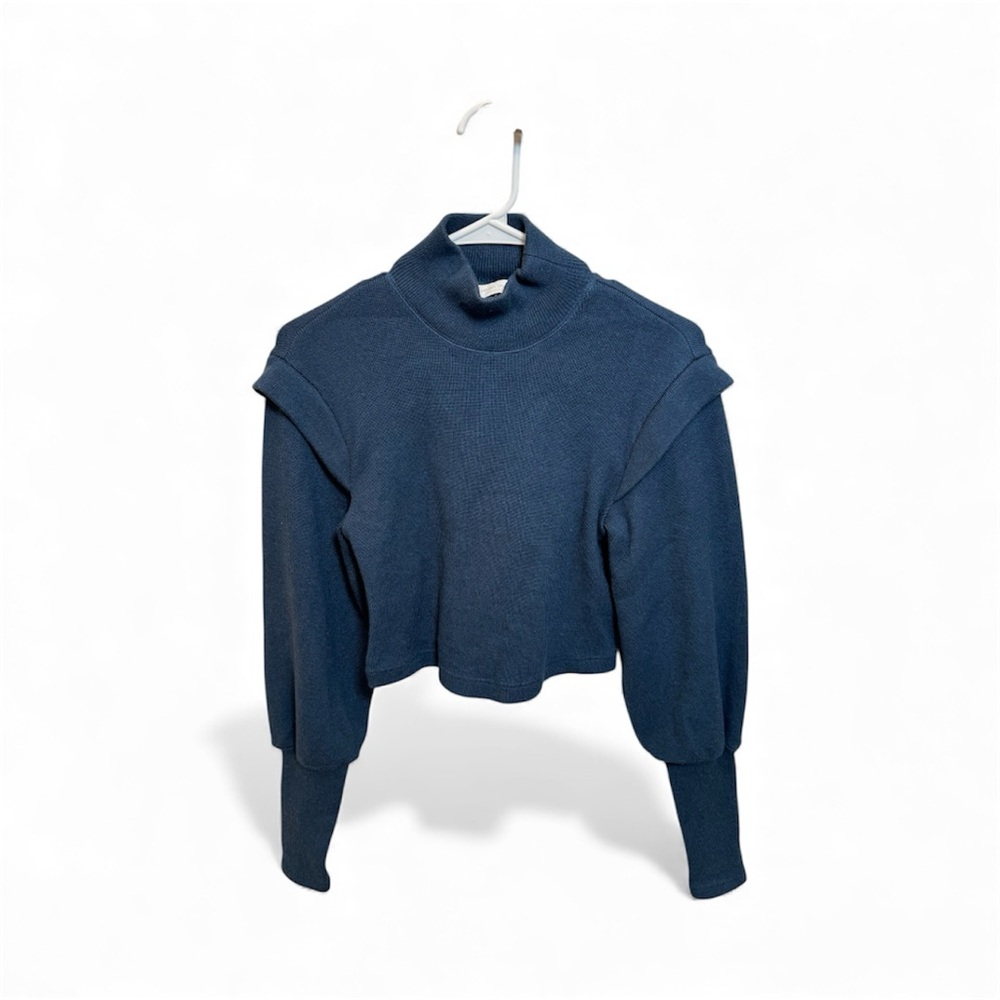 NWOT Jonathan Simkhai Navy Cowl Neck Sweater